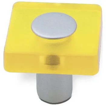 Nábytkové kování 12375 úchytka ANETA dětská 30x30mm žlutá (Nábytková úchytka ANETA s roztečí 30 mm. Praktický doplněk do interiéru.)