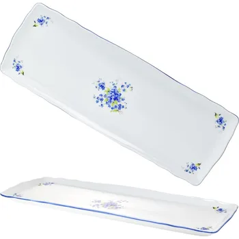 Český porcelán, Dubí Podnos 45 cm Rokoko pomněnky