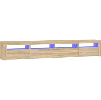 Televizní stolek TV stolek s RGB LED osvětlením dub sonoma 240 x 35 x 40 cm