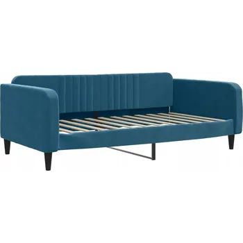 Pohovka Pohovka s funkcí spaní, samet modrá, 223 x 110 x 75 cm