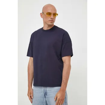 Bavlněné tričko American Vintage MFIZ02AH23 námořnická modř 59C, vel. XL