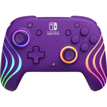 Gamepad PDP Afterglow Wave Wireless Controller, pro Nintendo Switch, fialový