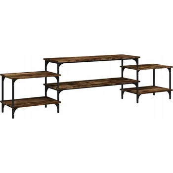 Televizní stolek TV stolek z dřevotřísky, kouřový dub, 197x35x52 cm