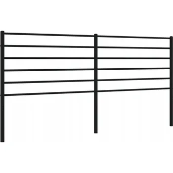 Čelo postele kovové černé 206x90 cm