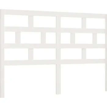 Čelo postele, bílá, 141x4x100 cm, masivní dřevo