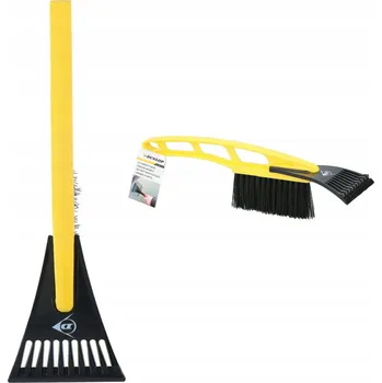 Autoškrabka Zimní příslušenství do auta Škrabka DUNLOP Kartáč 2v1 31 CM Žlutá na led