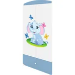 Kocot kids Skříň Babydreams 90 cm slon s motýlkem, modrá