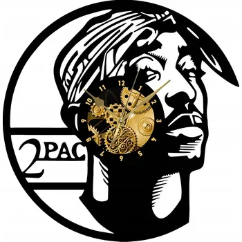 Hodiny NÁSTĚNNÉ HODINY 2 PAC Z VINYLOVÉ DESKY - DEKORACE NA ZEĎ