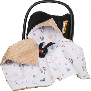 Zavinovačka BABYMAM MINKY DEKA DO AUTOSEDAČKY NOSÍTKA ZAVINOVAČKA TEPLÁ S KAPUCÍ