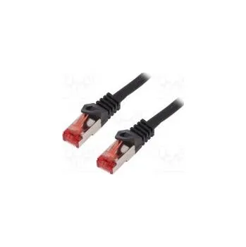 Kabel Patch cord S/FTP 6 lanko Cu LSZH černá 1,5m 27AWG