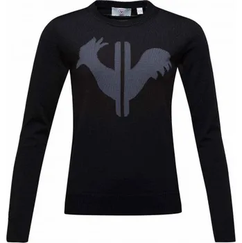 Dámský svetr Rossignol W ALYA ROUND NECK BLACK dámský svetr-XL