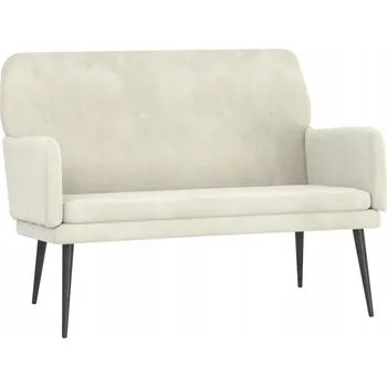 Zahradní lavice Luxusní sametová lavice krémová 108x79x79 cm