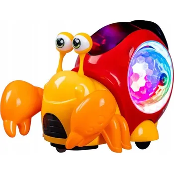 Hračka pro nejmenší Interaktivní Hračka PLAZÍCÍ KRAB HLEMÝŽĎ ZVUKOVÁ LED ČERVENÁ