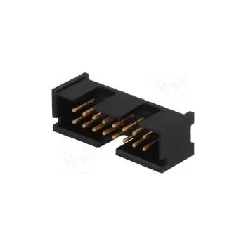 Elektronická součástka Socket IDC male PIN 16 straight THT gold-plated 2.54mm black