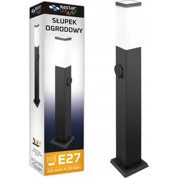 Venkovní osvětlení Kvadratický osvětlovací sloupek Masterled E27 65 cm černý