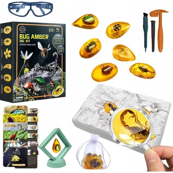 Obraz VYKOPÁVKY PRO DĚTI DŮL S JANTARY HMYZ V JANTARU ARCHEOLOG