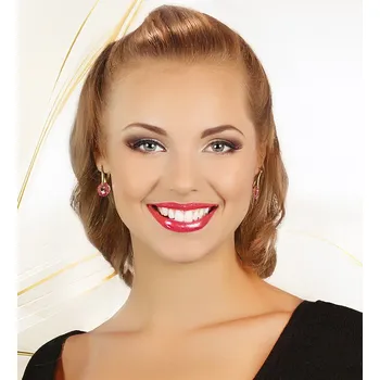 Náušnice Foxette Náušnice z chirurgické oceli se zirkony Indulgence - Růžová / Originální F-1129