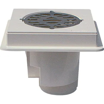 Podlahová výpusť ABS - Nerez mřížka kruhová