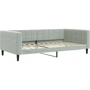 Pohovka Světle šedá pohovka s funkcí spaní 223 x 110 x 68 cm, samet