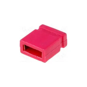 Elektrická zásuvka Propojka kolíkové zásuvka uzavřená 2,54mm 1x2 červená