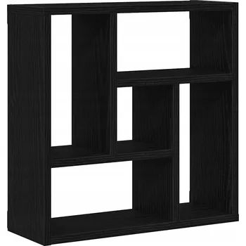 police Nástěnná police černý dub 45 x 16 x 45 cm, 5 přihrádek, max. nosnost 40 kg