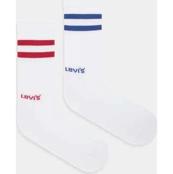 Pánské ponožky Ponožky Levi's 2-pack 37157.1270 bílá 00A, vel. 43/46