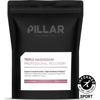 Iontový nápoj Pillar Triple Magnesium Powder - natural berry (sáček 400 g) uni