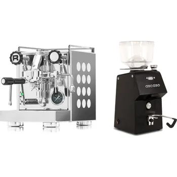 Kávovar Rocket Espresso Appartamento, white + Ascaso H64, black