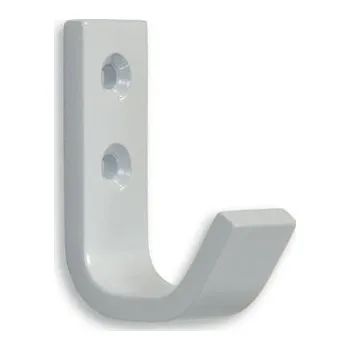 Věšák 12220 háček moderní kovový bílý knk (Nástěnný háček. Praktický doplněk do interiéru.)