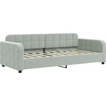 Pohovka Světle šedá pohovka s funkcí spaní 213 x 100 x 71 cm, samet