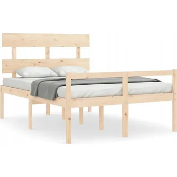 Postel Dřevěný rám postele pro seniory 195,5 x 145,5 x 81 cm, borovice, neošetřený