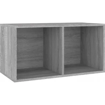 Komoda Skříňka na vinylové desky z materiálu na bázi dřeva - šedý dub sonoma, 7