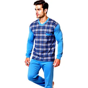 Pánské pyžamo Pánské Pyžamo Dlouhé FOLTÝN PD 348 Velikost: 6XL