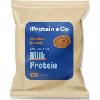 Protein Protein a Co MILK PROTEIN – bezlaktózový protein – 1 porce 30 g Vyber si z těchto lahodných příchutí: Chocolate brownie