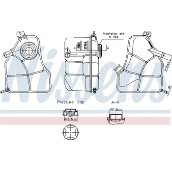 Chladič motoru Vyrovnávací nádoba, chladivo NISSENS 996308