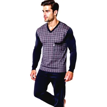 Pánské pyžamo Pánské Pyžamo Dlouhé FOLTÝN PD 334 Velikost: 6XL