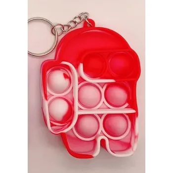 POP IT Pop It klíčenka Among červený