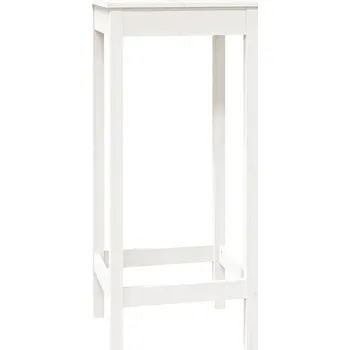 Konferenční stolek Barový stolek z masivního borovicového dřeva, bílý, 50x50x110 cm