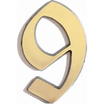 Domovní cedule C125 Číslice 125mm bronz "9" (C125 Číslice 125mm bronz "9" – kovový)