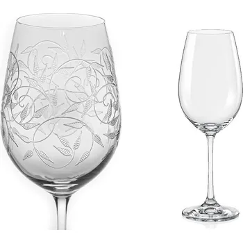 Sklenice Crystalex Sklenice na bílé i červené víno Viola Lístek 350 ml, 6 ks
