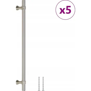 Nábytkové kování Nábytková úchytka retro z nerezové oceli, stříbrná, 288x32 mm, Ø12 mm, rozs