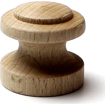 Nábytkové kování 48023 knopka dřevěná pr.44mm přírodní (Nábytková knopka o průměru 44 mm. Vhodné řešení pro nábytek v interiéru.)