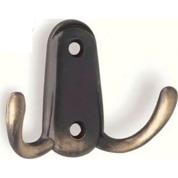 Věšák 12842 věšák KORA staromosaz (Nástěnný věšák v povrchu mosaz. Vhodné řešení pro nábytek v interiéru.)