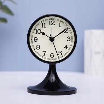 Hodiny RETRO ANALOGOVÉ HODINY STOJÍCÍ PRO DĚTI TICHÉ S NOČNÍ LAMPICKOU