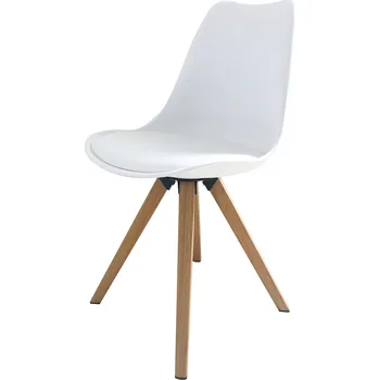 Jídelní židle byLIVING Jídelní židle Kira set 2, barva dub, koženka bílá |