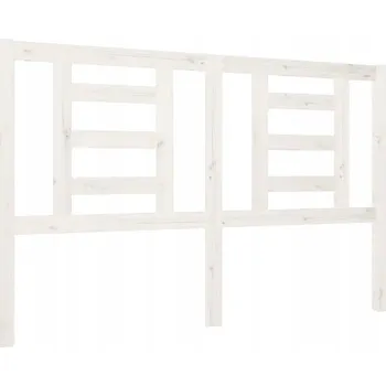 VidaXL Čelo postele, bílé, 146x4x100 cm, masiv