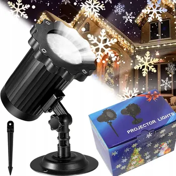 Světelný efekt VÁNOČNÍ LED LASEROVÝ PROJEKTOR SVĚTEL PROJEKTOR NA DŮM REFLEKTOR IP65