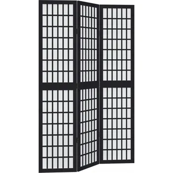 Paraván Paraván ze dřeva Paulowni Černý 105-110 x 180 cm