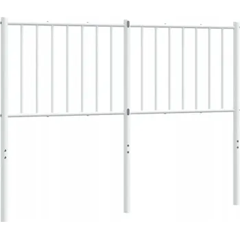 Klasické Čelo Postele z Kovu, Bílé 125 x 3 x 90 cm