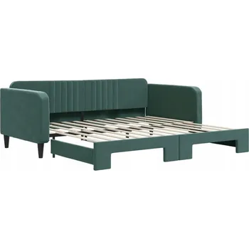 Pohovka Rozkládací lehátko-pohovka tmavě zelená 223 x 110 x 75 cm